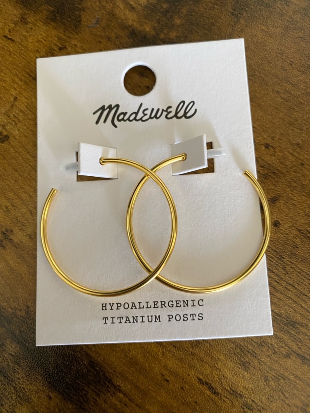 NWT MADEWELL Medium Hoop Earrings - Picture 3 of 5